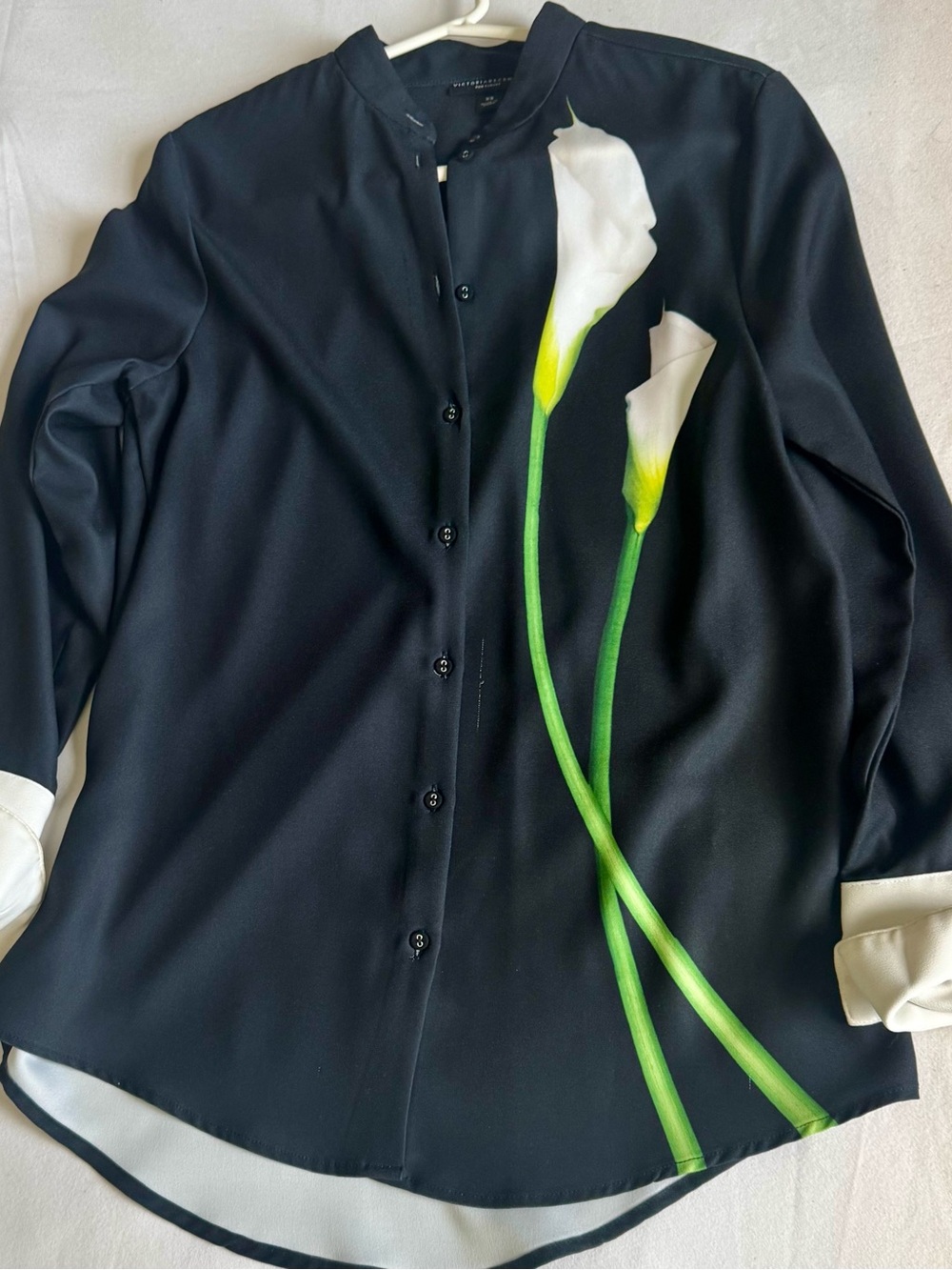 Victoria Beckham for Target Black Button-Up Top